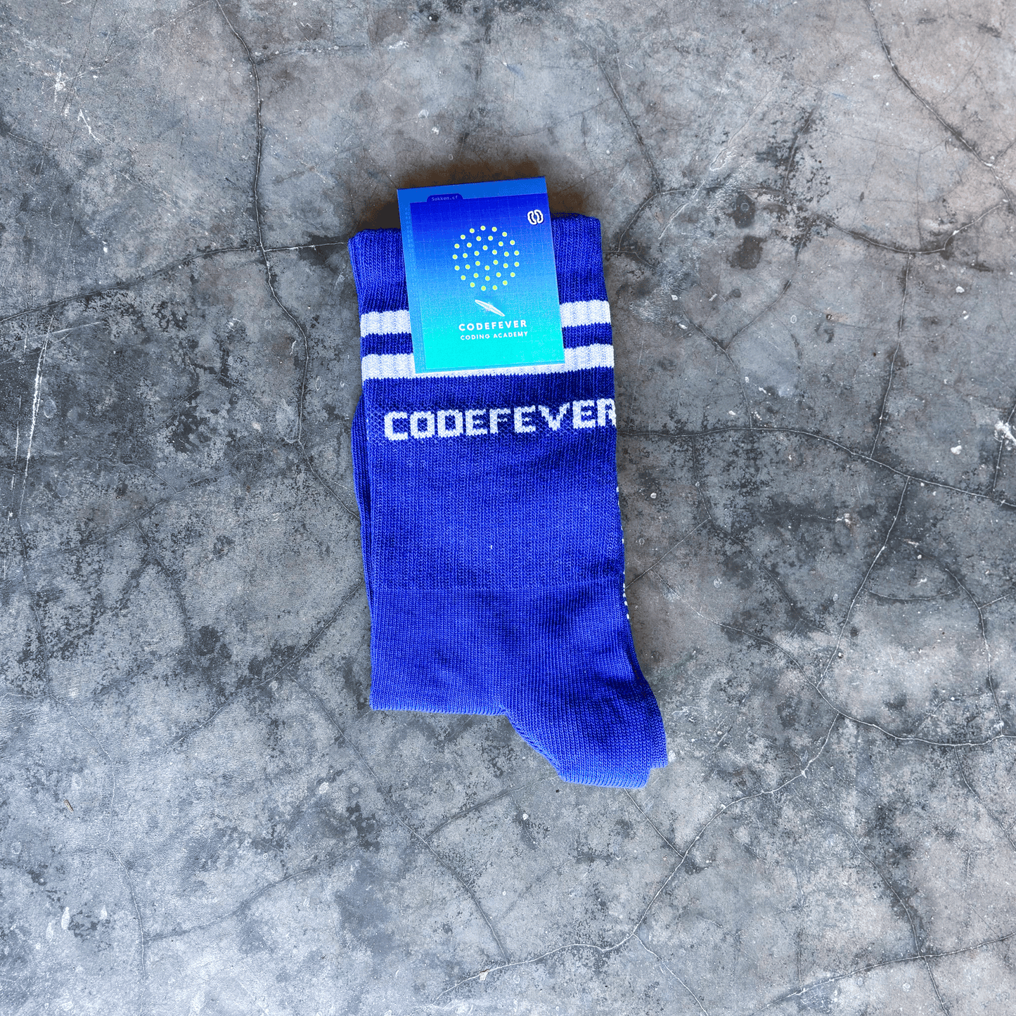 Sokken - Ctrl+Alt+FEET (blauw)