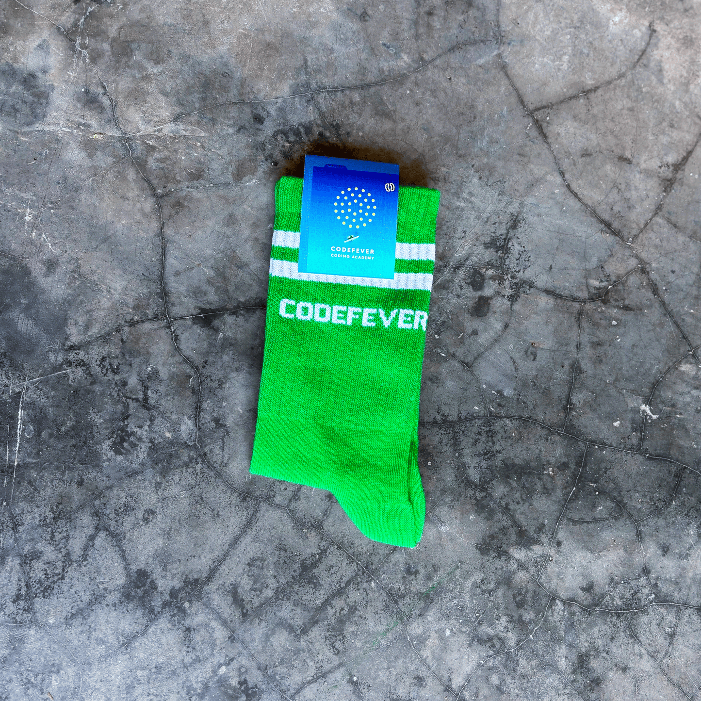 Sokken - These feet were made for coding (groen)